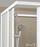 Aquatek Royal D4 sprchovacia kabína štvorcová 90x90cm, biela, krilex výplň voda