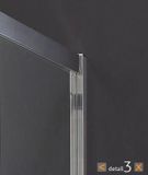 Aquatek Master F1 pevná stena 80cm, sklo matné, profil chróm, výška 185cm