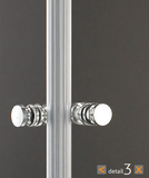 Aquatek Glass A2 sprchovací kút štvorcový 90x90cm, chróm, sklo frost, výška 195 cm