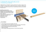I-Buddy drevený blok pre drevené konštrukcie sprchových žľabov I-Drain
