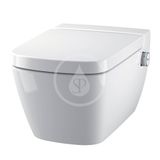 Geberit Kombifix - Modul na závesné WC s tlačidlom Sigma01, matný chróm + Tece One - sprchovacia toaleta a doska, Rimless, SoftClose
