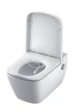Geberit Kombifix - Modul na závesné WC s tlačidlom Sigma20, biela/lesklý chróm + Tece One - sprchovacia toaleta a doska, Rimless, SoftClose