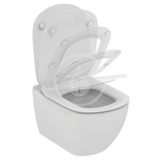 Geberit Kombifix - Modul na závesné WC s tlačidlom Sigma01, lesklý chróm + Ideal Standard Tesi - WC a doska, Aquablade, SoftClose