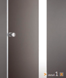 Aquatek Glass B1 čelné otváracie dvere 80cm, biele, sklo matné, výška 195cm