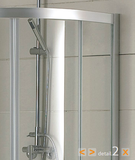 Aquatek Dynamic S4 sprchovací kút štvrťkruhový 80x80cm, chróm-satin, sklo číre