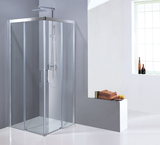 Aquatek Dynamic A4 sprchovací kút štvorcový 80x80cm, chróm-satin, sklo číre