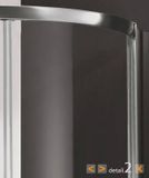 Aquatek Master S2 sprchovací kút štvrťkruhový 90x90cm, chróm, sklo matné