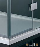 Aquatek Crystal A4 sprchovací kút štvorcový 90x90cm, chróm, sklo číre, výška 200cm