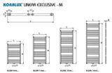 Korado kúpeľňový radiátor Koralux Linear Exclusive-M 750x1220mm chróm
