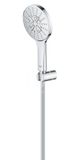 Grohe Rainshower SmartActive - Súprava sprchovej hlavice 130 9,5 l/min, 3 prúdy, držiaku a hadice, chróm