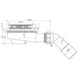 Alcadrain Príslušenstvo - Odtoková súprava s priemerom 90 mm, znížená výška, chróm