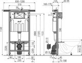 Alcadrain Predstenové inštalácie - Predstenový inštalačný prvok, jadromodul so splachovacou nádržkou