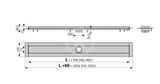 Alcadrain Odtokové žľaby - Sprchový žľab Modular 850 mm, nerezová