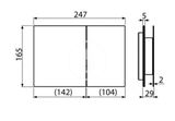 Alcadrain Flat - Ovládacie tlačidlo splachovania s podsvietením, alunox/mat
