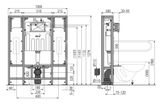 Alcadrain Predstenové inštalácie - Predstenový inštalačný prvok Solomodul, do inštalácie priestoru, pre bezbariérové vyhotovenie