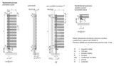 Zehnder Yucca Asym - Kúpeľňový radiátor 872x478 mm, rovný, jednoradový, biely lak