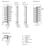 Zehnder Yucca - Kúpeľňový radiátor 908x500 mm, rovný, stredové pripojenie 50 mm, jednoradový, biely lak