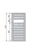 Zehnder Metropolitan Spa - Kúpeľňový radiátor 1225x400 mm, rovný, stredové pripojenie 50 mm, biely lak