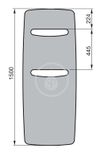 Zehnder Vitalo Spa - Kúpeľňový radiátor 1500x490 mm, rovný, stredové pripojenie 50 mm, biely lak