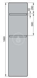 Zehnder Vitalo Bar - Kúpeľňový radiátor 1890x600 mm, rovný, stredové pripojenie 50 mm, biely lak