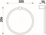 Nimco Bormo - Držiak na uteráky kruhový, priemer 20 cm, chróm