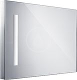 Nimco Zrkadlá - Kúpeľňové podsvietené LED zrkadlo série 1000, 500 x 700 mm, hranaté, alumínium