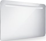 Nimco Zrkadlá - Kúpeľňové podsvietené LED zrkadlo série 2000, 1000 x 600 mm, hranaté, alumínium