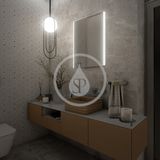 Nimco Zrkadlá - Kúpeľňové podsvietené LED zrkadlo 400 x 600 mm, hranaté, alumínium