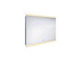 Nimco Zrkadlá - Zrkadlo v ráme s LED osvetlením, 1000x700 mm, hliník