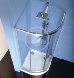 Polysan Easy Line - Štvrťkruhová sprchová zástena 800x800 mm, hliník/číre sklo