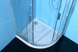 Polysan Easy Line - Štvrťkruhová sprchová zástena, 1000x800 mm, hliník/číre sklo