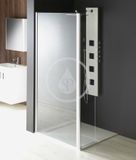 Polysan Modular Shower - Pevná sprchová stena, na pripojenie otočného panelu, 700 mm, číre sklo