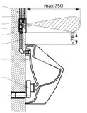 Sanela Senzorové pisoáre - Splachovač pisoára z nehrdzavejúcej ocele, s infračervenou elektronikou ALS, so zdrojom 24 V DC