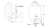 Sanela Senzorové pisoáre - Pisoár Domino s infračerveným splachovačom s elektronikou ALS, napájanie 230V AC/24V DC, biela