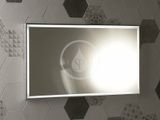 Sapho Luminar - Zrkadlo v ráme s LED osvetlením, 1200x550 mm, chróm