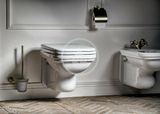 Sapho Kerasan Waldorf - WC doska so sklápaním SoftClose, polyester, biela/bronz