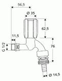 Schell Záhradné ventily - Výtokový ventil SECUR, chróm