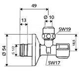 Schell Comfort Eco - Rohový regulačný ventil, chróm
