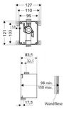 Schell Compact II - Základné teleso na podomietkový splachovač pisoára