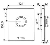 Schell Compact II - Tlakový splachovač WC, Edition ND pod omietku, chróm