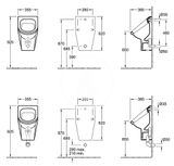Villeroy &amp; Boch Architectura - Odsávací pisoár s cieľovým objektom, 335x620x385 mm, CeramicPlus, alpská biela