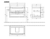 Villeroy &amp; Boch Subway 2.0 - Umývadlová skrinka, 787x520x449, 2 zásuvky, Glossy White