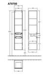 Villeroy &amp; Boch Subway 2.0 - Skrinka vysoká, 1650x370x350 mm, Glossy Grey