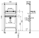 Villeroy &amp; Boch ViConnect - Predstenová inštalácia pre umývadlo, 112 cm, univerzálne použitie