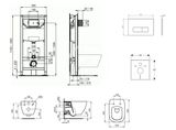 Ideal Standard ProSys - Set predstenovej inštalácie, klozetu a sedadla Tesi, tlačidla Oleas M2, Aquablade, SoftClose, biela