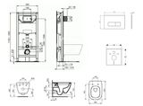 Ideal Standard ProSys - Set predstenovej inštalácie, klozetu a sedadla Tesi, tlačidla Oleas M2, Rimless, SoftClose, biela