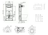 Ideal Standard ProSys - Set predstenovej inštalácie, klozetu a sedadla Tesi, tlačidla Oleas M2, biela