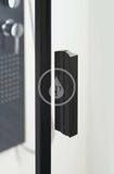Polysan Zoom Line - Sprchový kút Black 900 mm × 900 mm, pravá, číre sklo