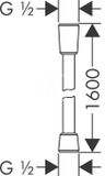 Hansgrohe Hadice - Sprchová hadica Isiflex 1,60 m, kefovaný čierny chróm