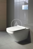Duravit DuraStyle - Závesné WC s doskou SoftClose, Rimless, s WonderGliss, alpská biela